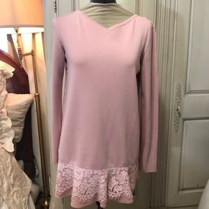 VALENTINO PINK STRETCH DRESS TUNIC SZ M